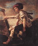 FETI, Domenico David with the Head of Goliath oil painting reproduction